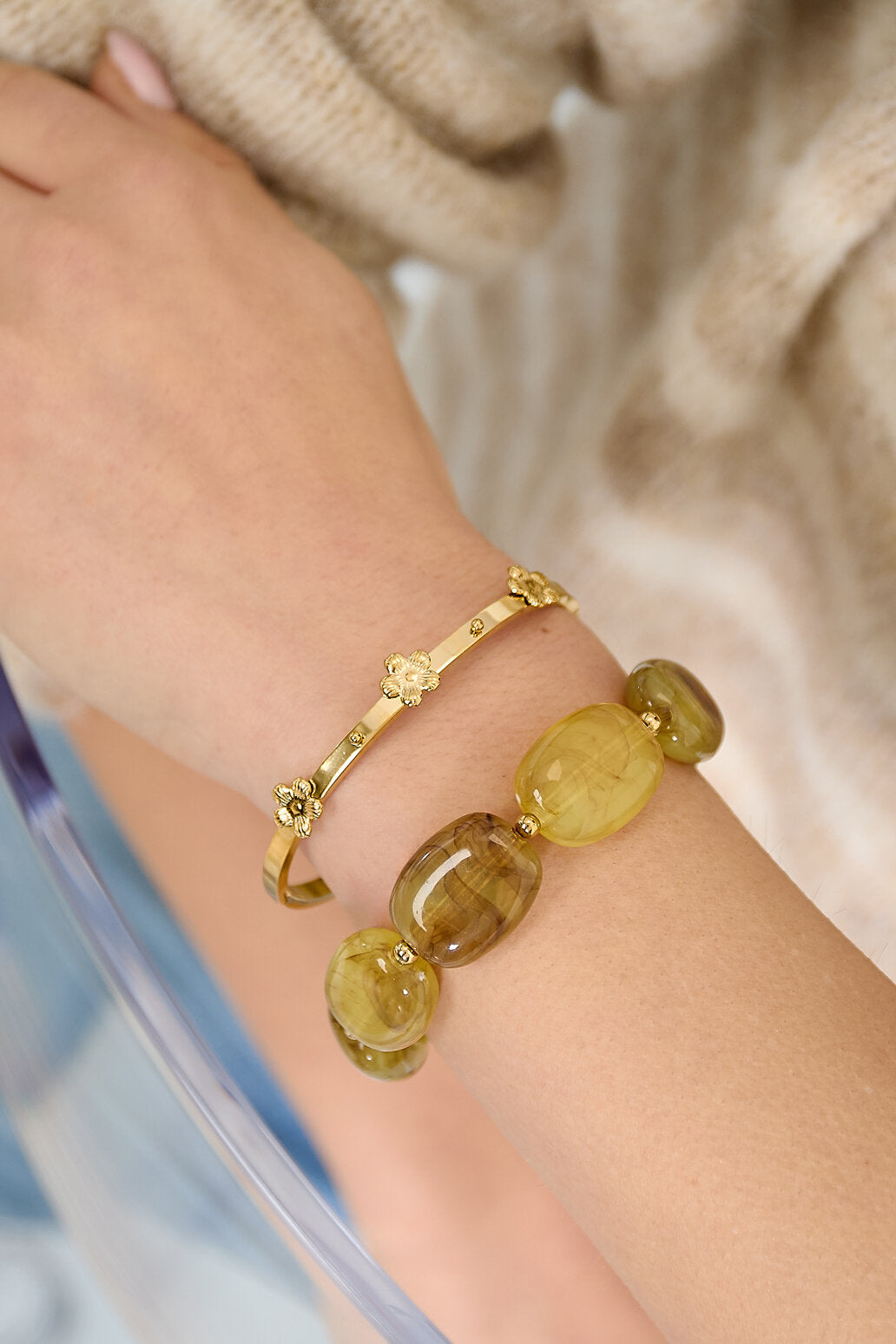 Bangle kleine bloemetjes