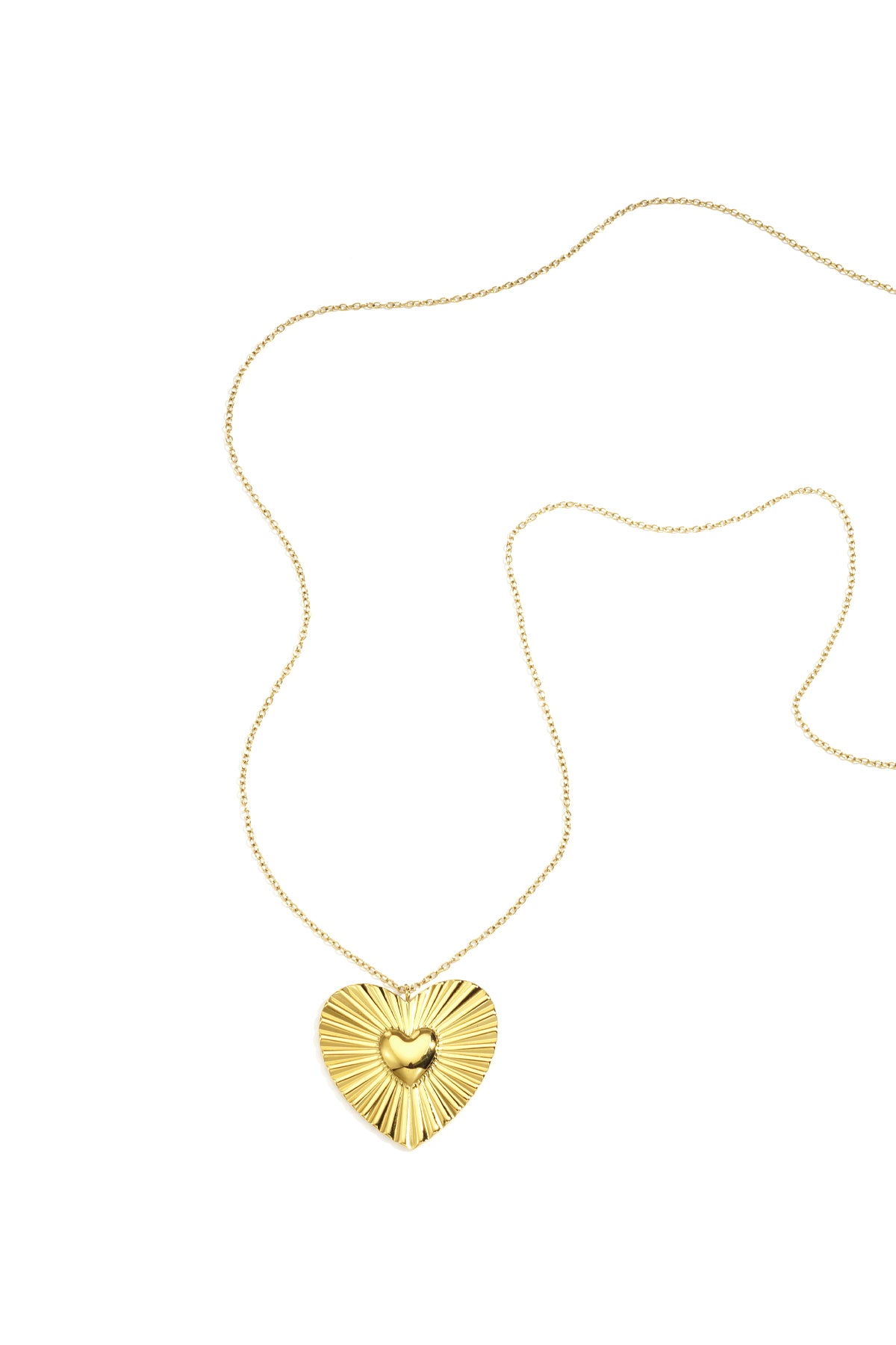 Lange ketting met groot hartje