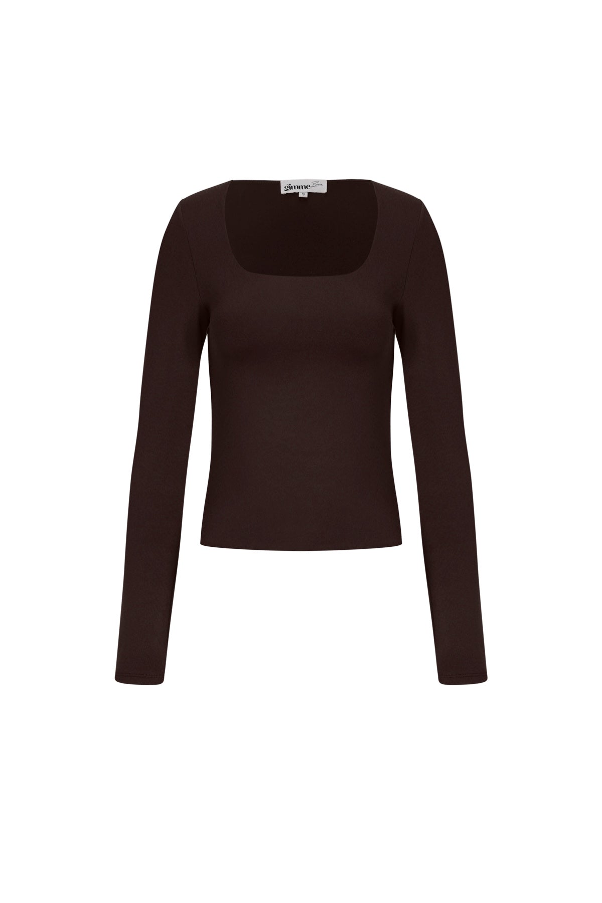 Basic long sleeve low neck
