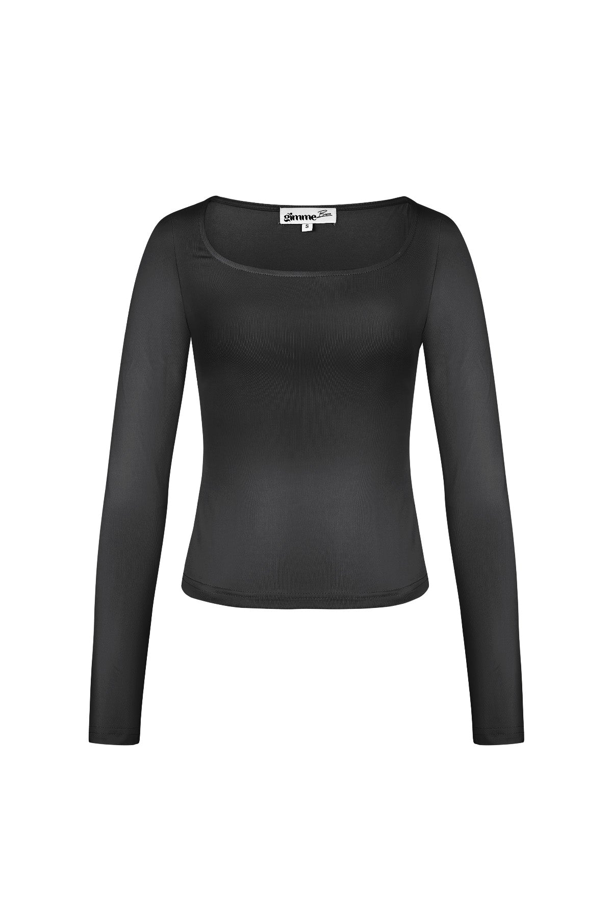Long sleeve crop top low neck