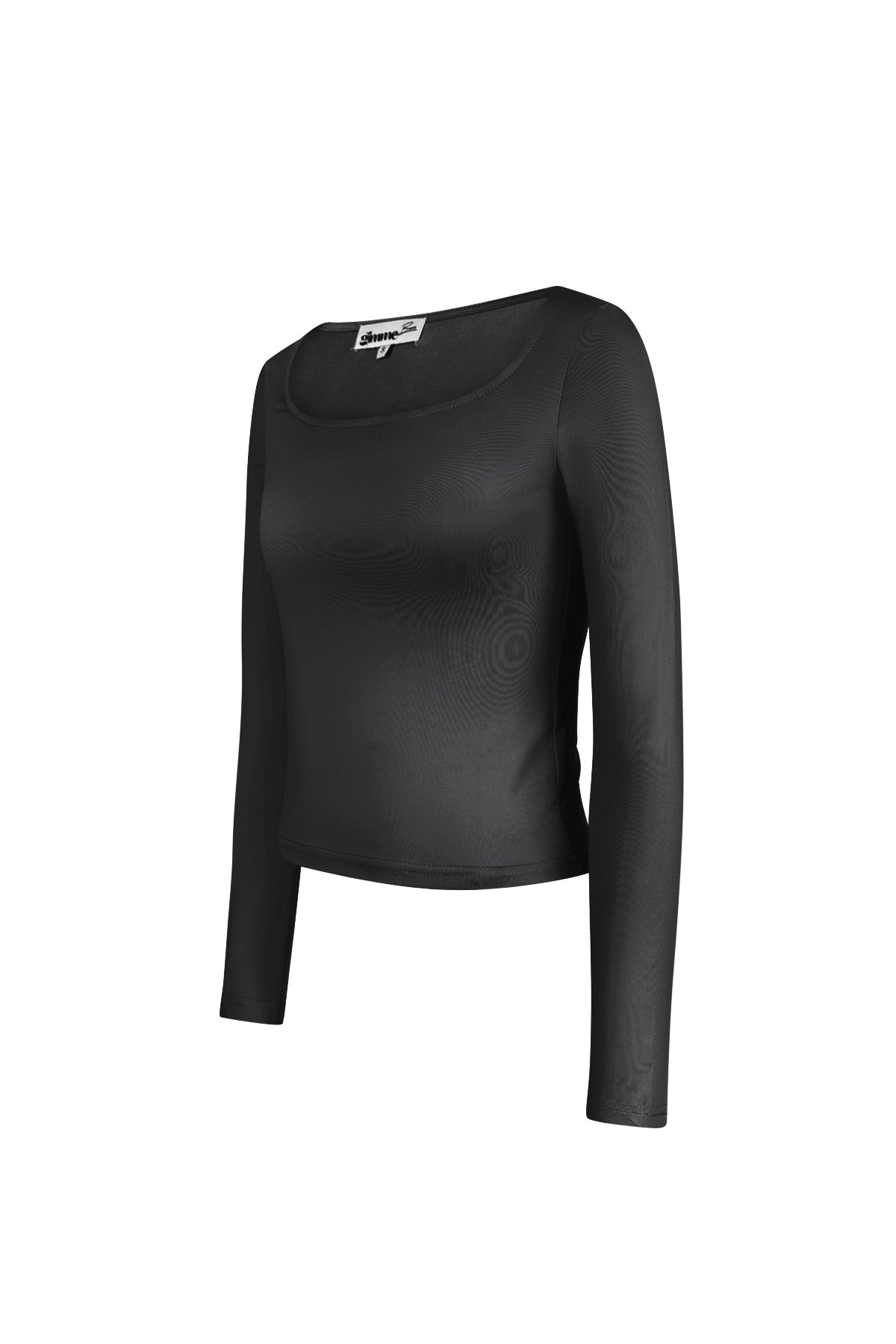 Long sleeve crop top low neck