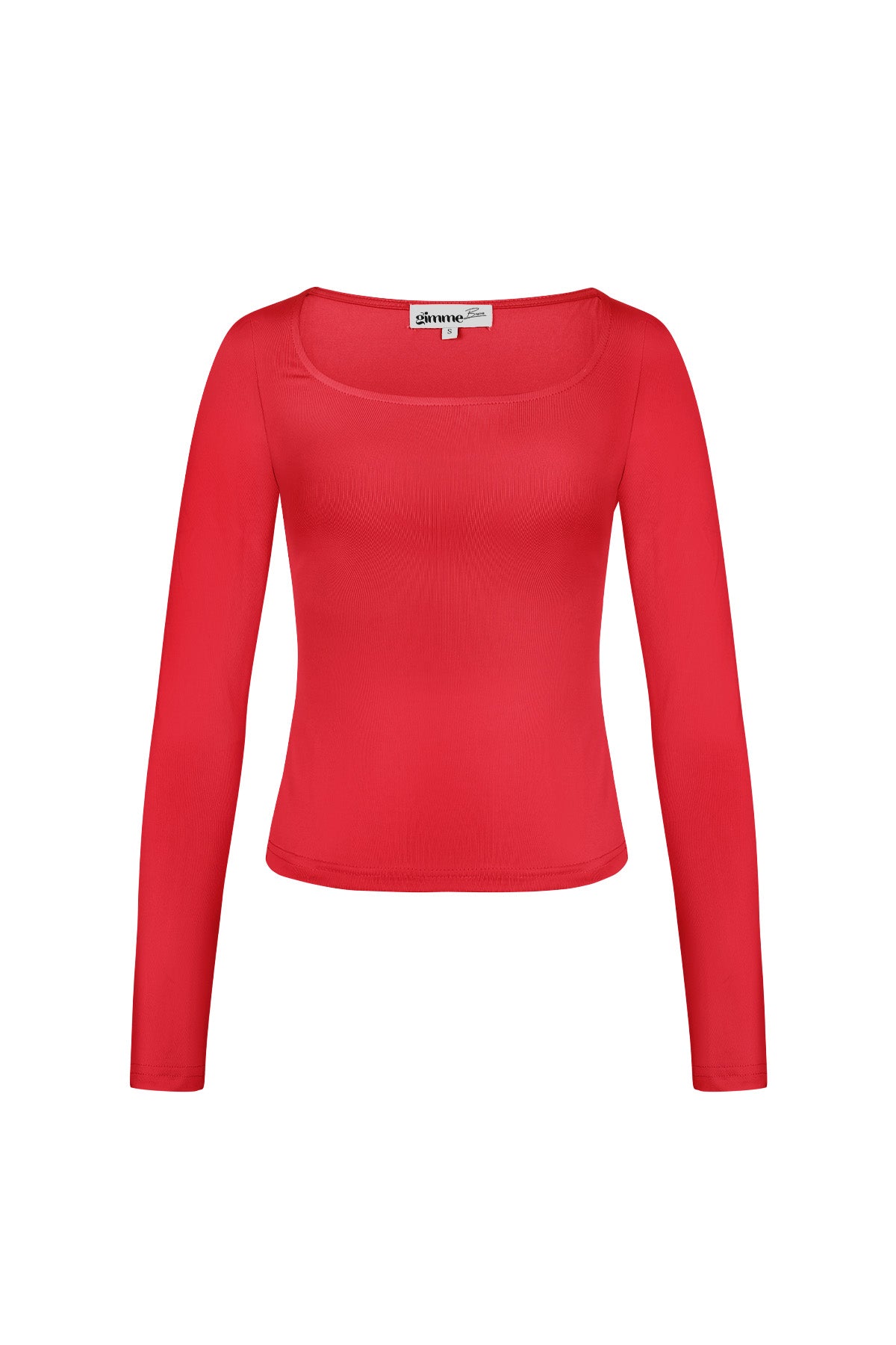 Long sleeve crop top low neck