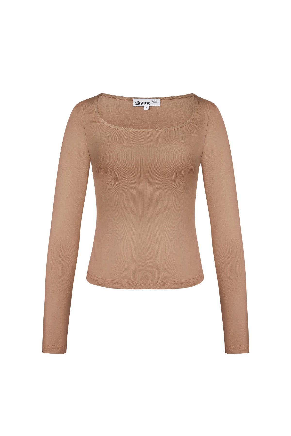 Long sleeve crop top low neck