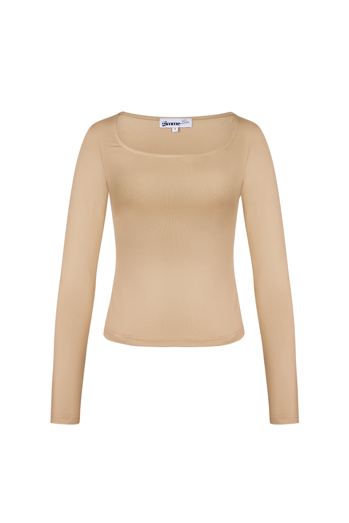Long sleeve crop top low neck
