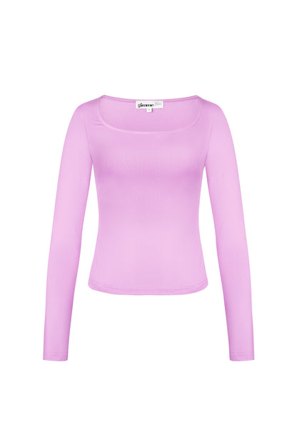 Long sleeve crop top low neck