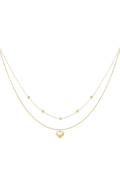Laagjes ketting hartjes