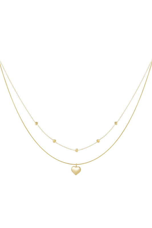 Laagjes ketting hartjes