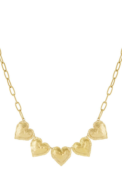 Ketting met 5 harten