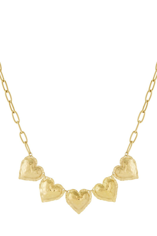 Ketting met 5 harten
