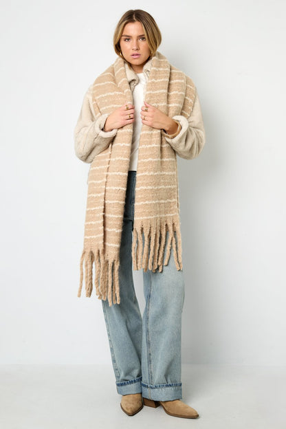 Amour cozy stripe sjaal