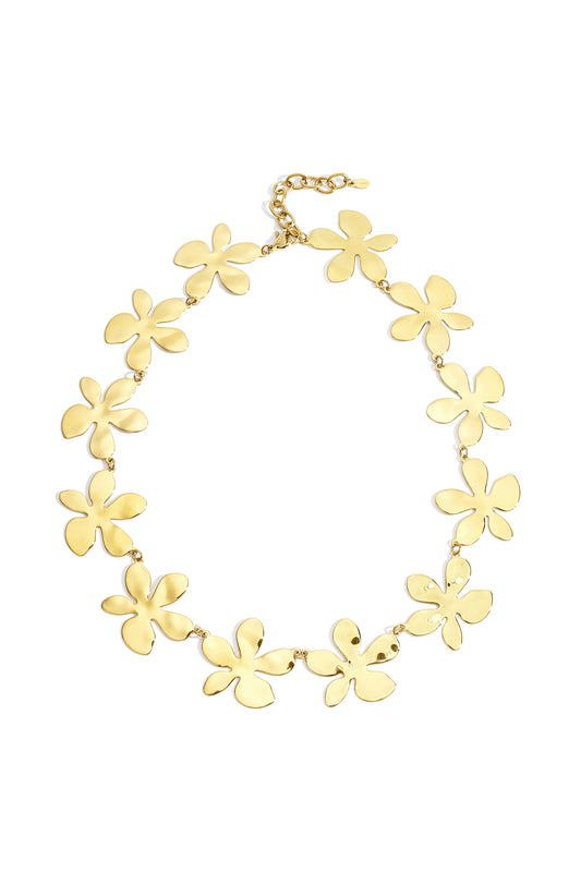 Gouden bloemen ketting