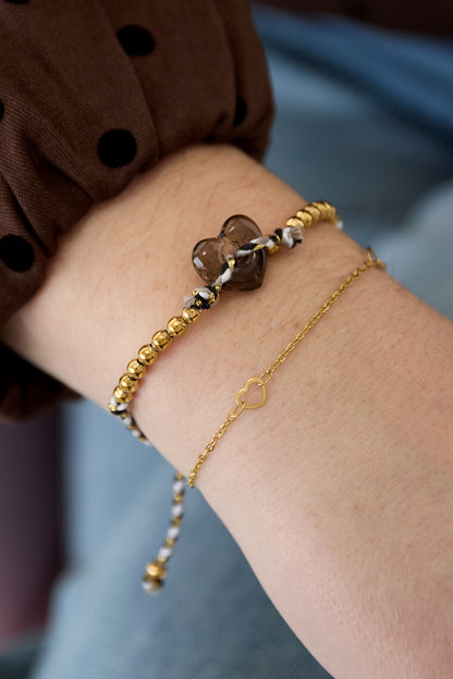 Armbandje met 3 hartjes