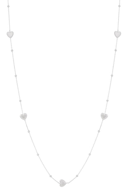 Lange ketting met hartjes