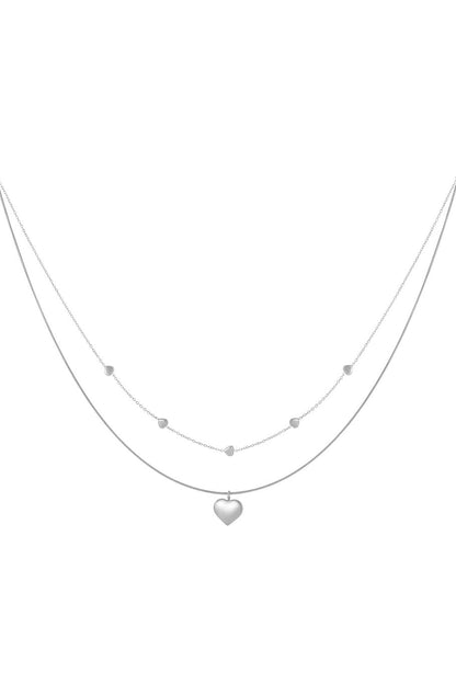 Laagjes ketting hartjes