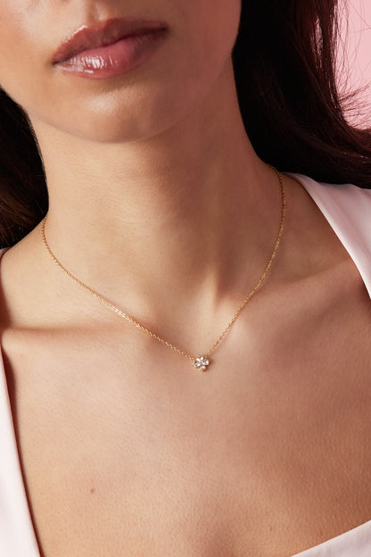 Ketting met kristal klaver