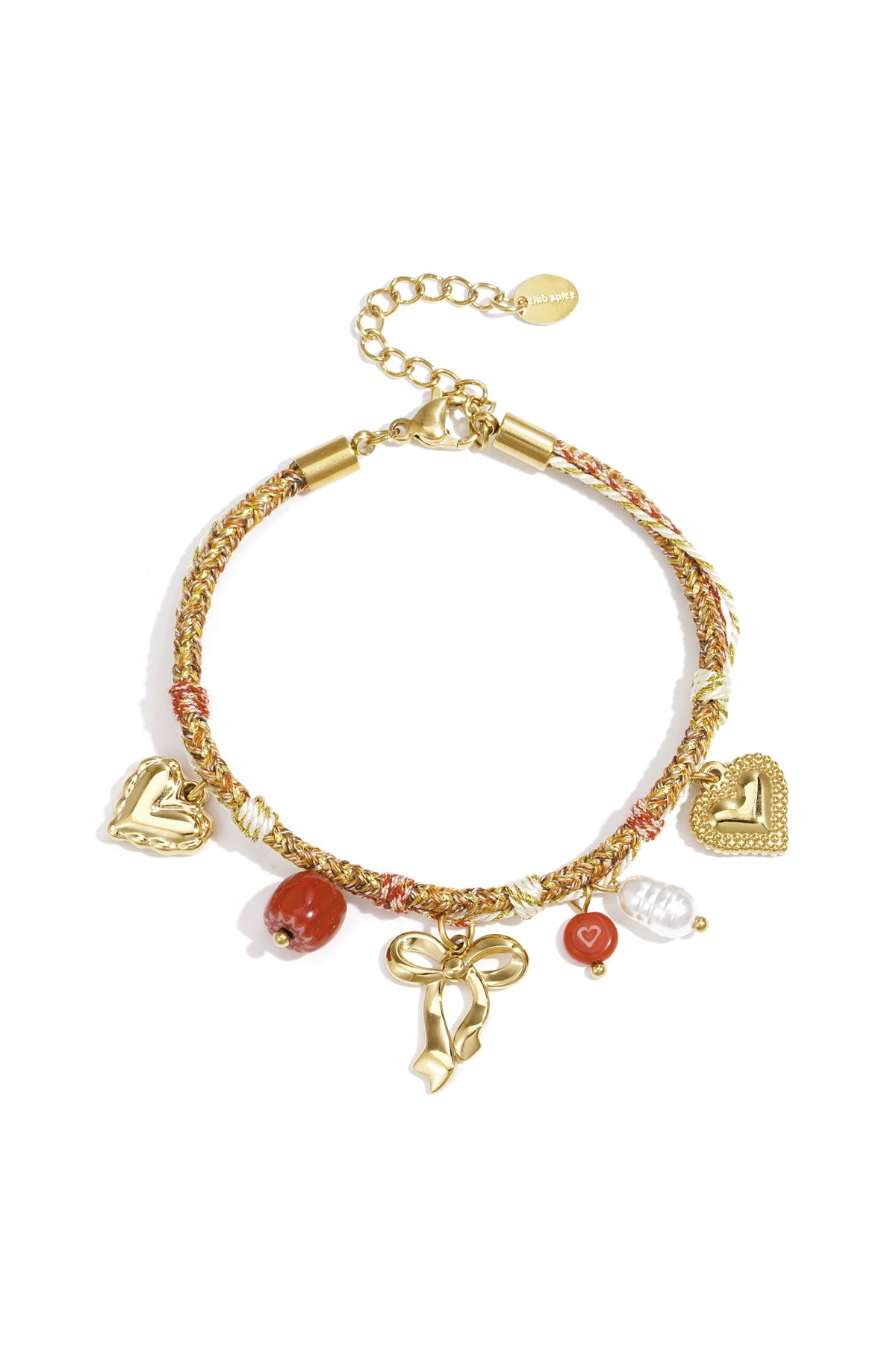 Armbanden met bedel van roestvrij staal, hart, casual, dagelijks, eenvoudig, serie, damessieraden