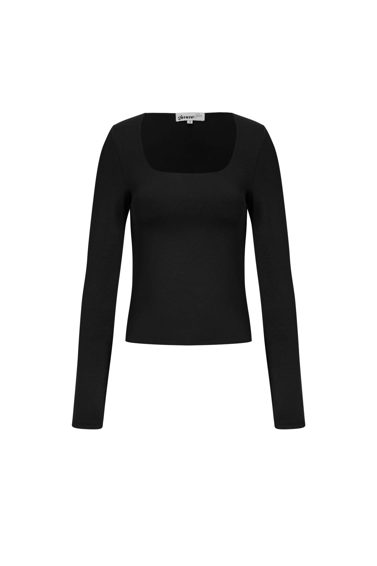 Basic long sleeve low neck