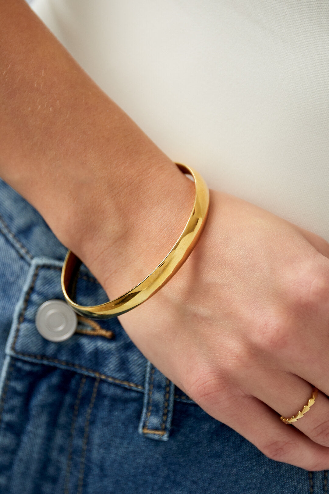 Gladde bangle goud