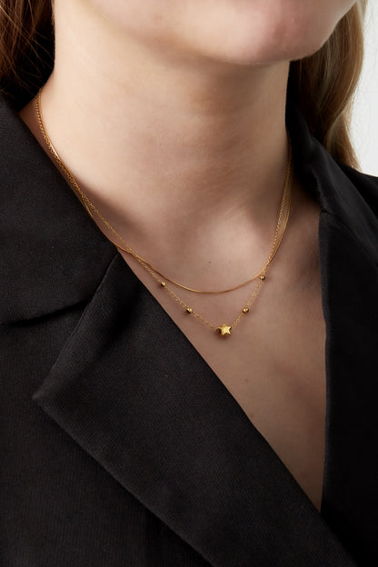 Sterren ketting dubbel laags