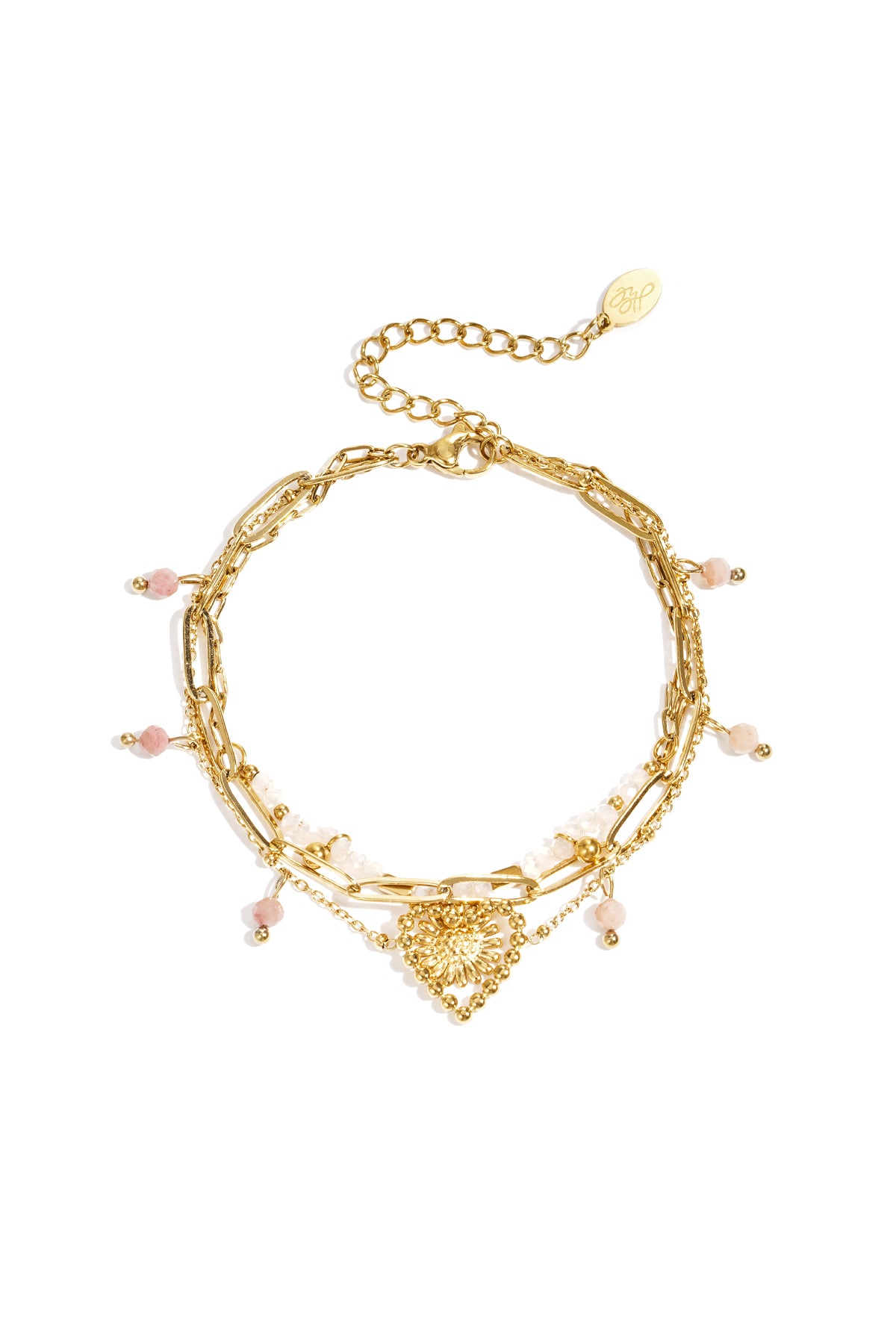 Driedubbele armband met kralen