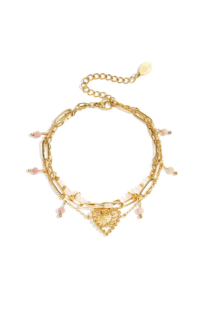 Driedubbele armband met kralen