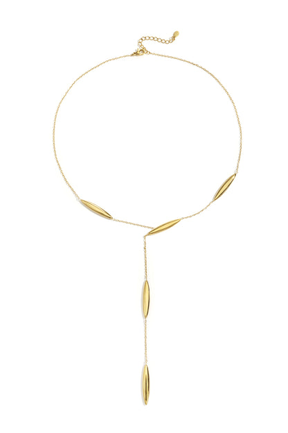 Gouden blad ketting