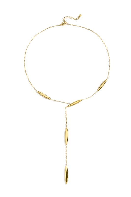 Gouden blad ketting