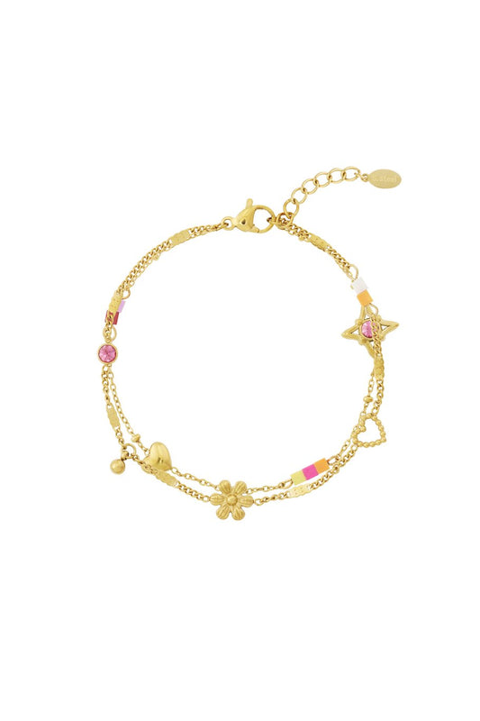 Armbandje met bloemen