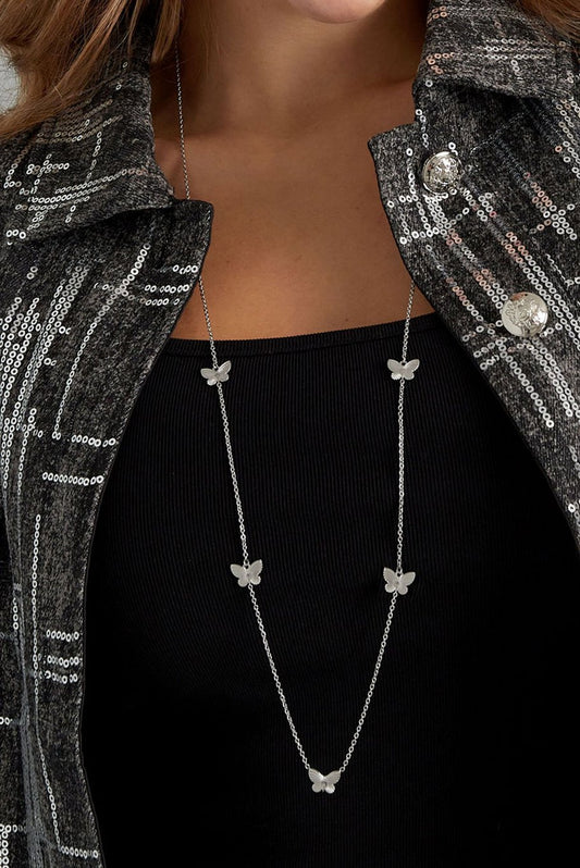 Lange ketting met vlindertjes