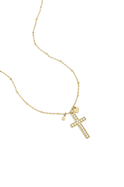 Ketting met diamanten kruis
