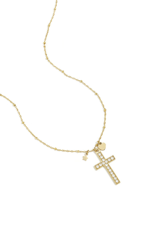 Ketting met diamanten kruis